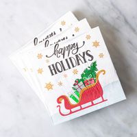 Harman Christmas 3-Ply 'Happy Holidays' Paper Napkin - Set of 20