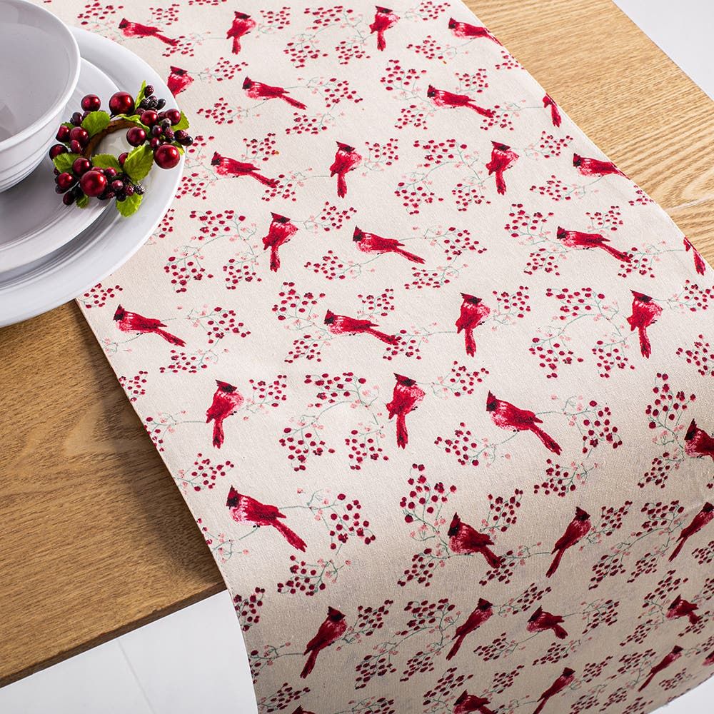 Harman Christmas 'Cardinal' Cotton Table Runner (Red)