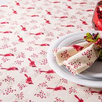 Harman Christmas 'Cardinal' Cotton Tablecloth 60x120" (Red)