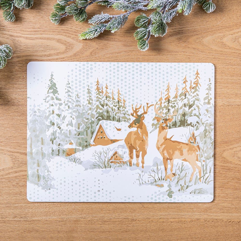 Harman 'Deer' Cork Backed Placemat - Set of 4