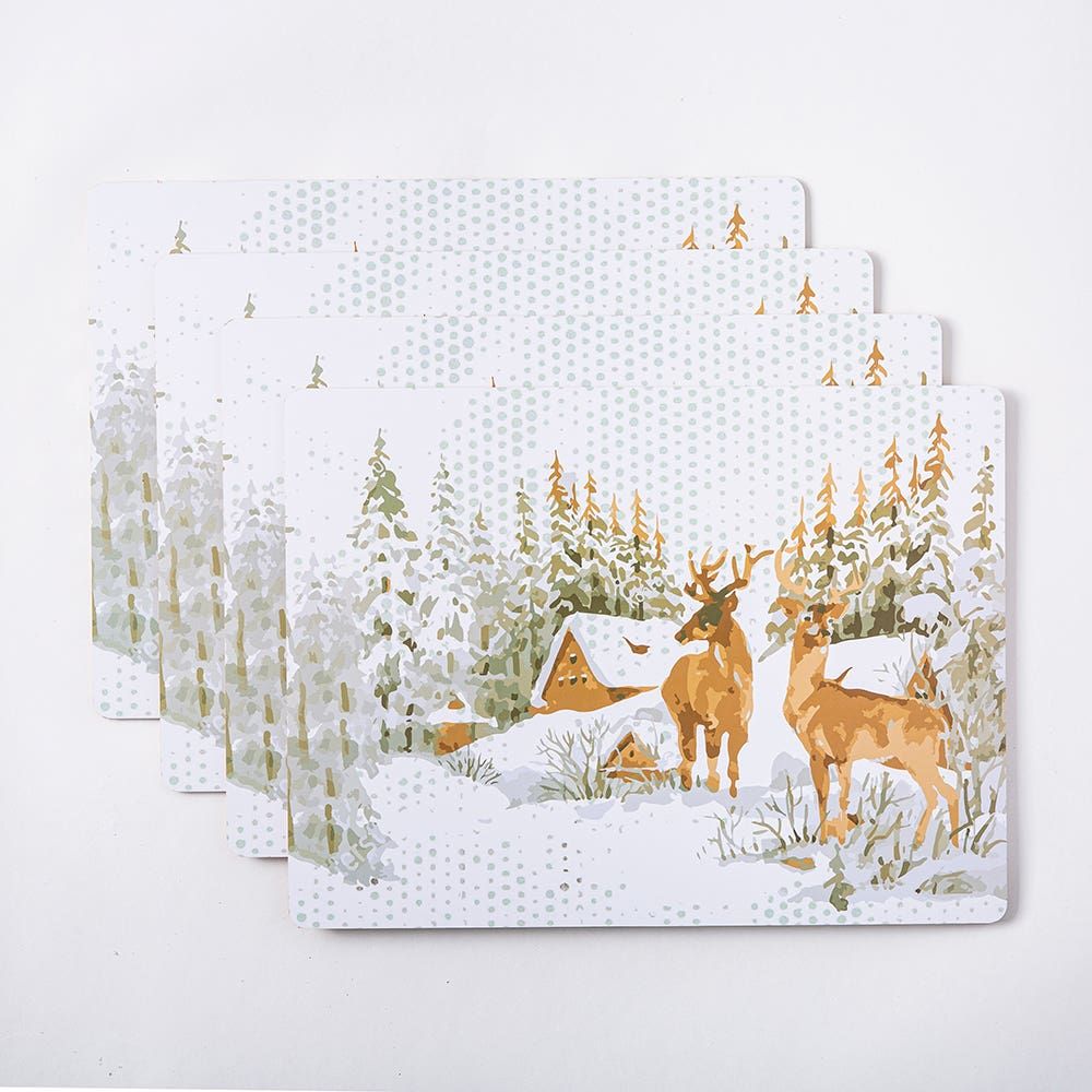 Harman 'Deer' Cork Backed Placemat - Set of 4