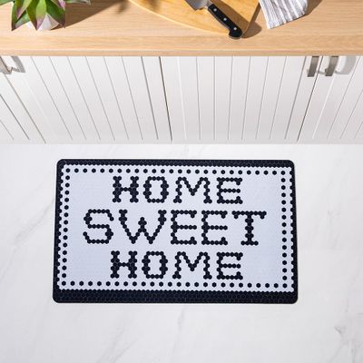 Harman Washable Mat 'Home Sweet Home' Accent Mat 30" (Black)