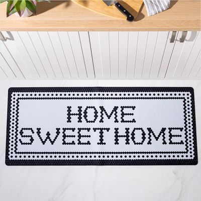 Harman Washable Mat 'Home Sweet Home' Accent Mat 47" (Black)