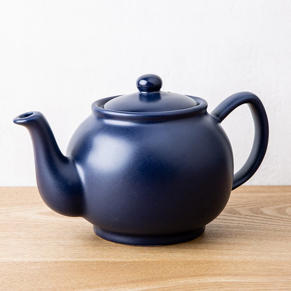 Price & Kensington Matte Stoneware Teapot 6-Cup (Navy Blue)