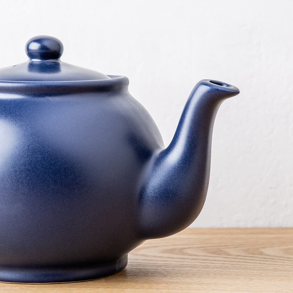 Price & Kensington Matte Stoneware Teapot 6-Cup (Navy Blue)