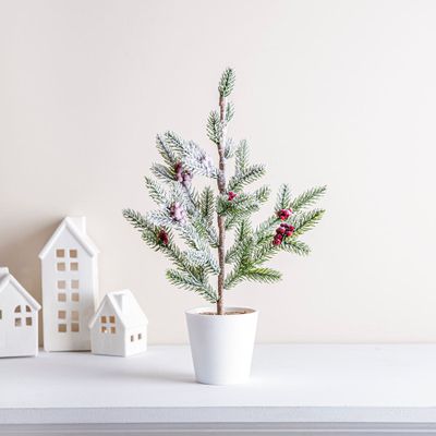 Harman Christmas Cranberry Pine 'Medium' Decor Tree with Ceramic Pot