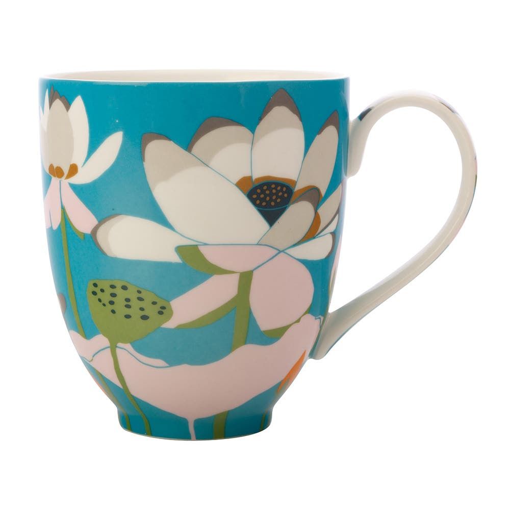 Royal Botanic Gardens Victoria Lotus Porcelain Mug (Aqua)