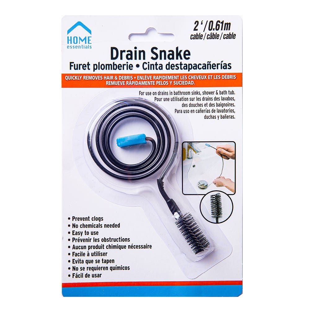Home Essential Easy To Use Drain Snake Cable (Black)