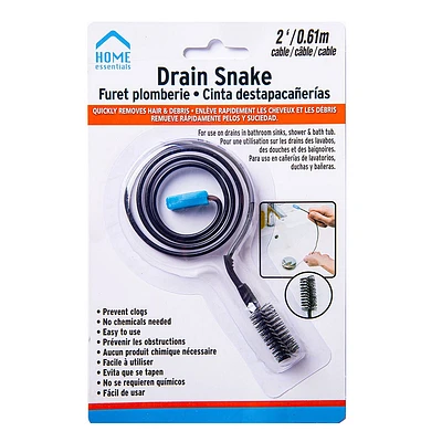 Home Essential Easy To Use Drain Snake Cable (Black)