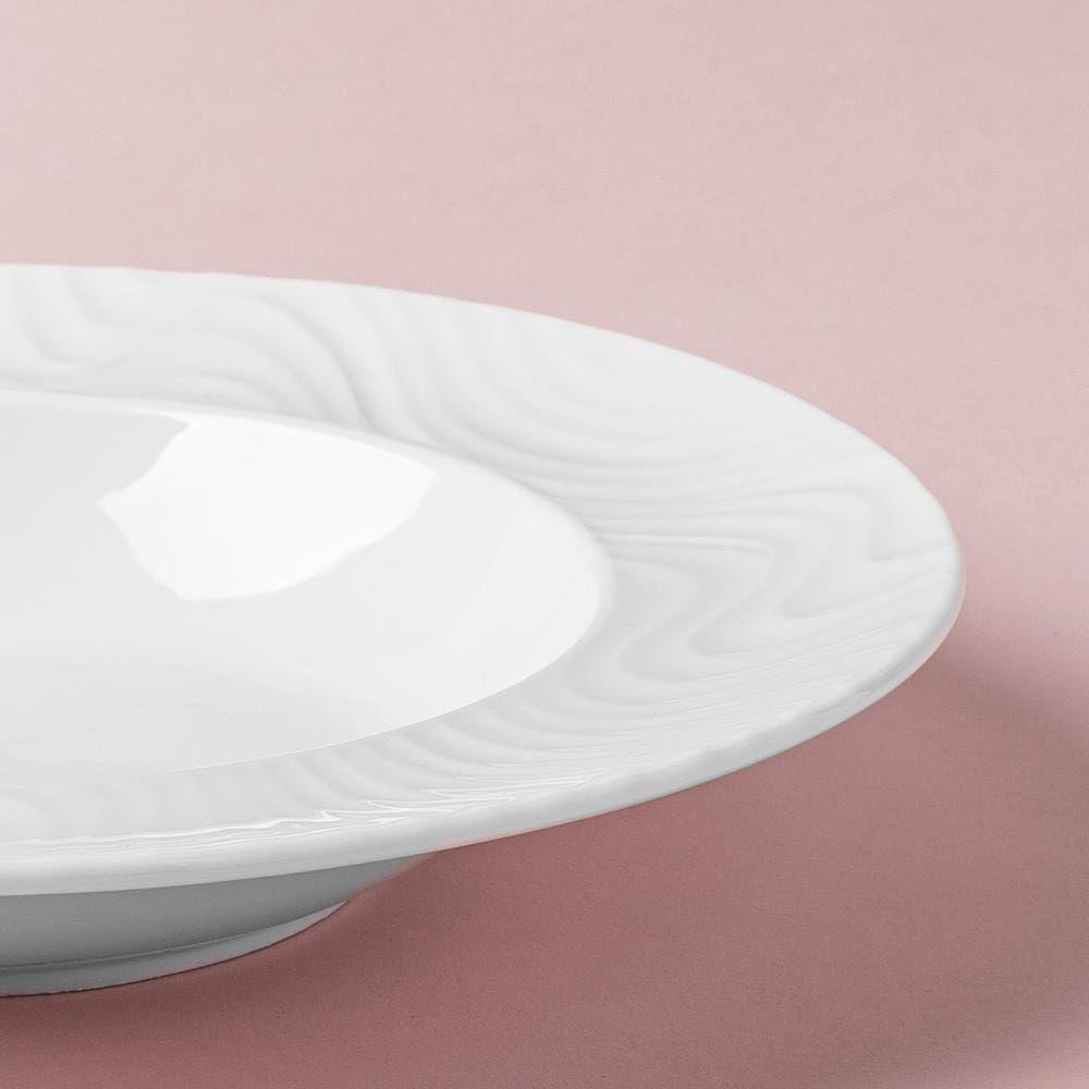 KSP A La Carte 'Windflow' Porcelain Soup- Pasta Plate