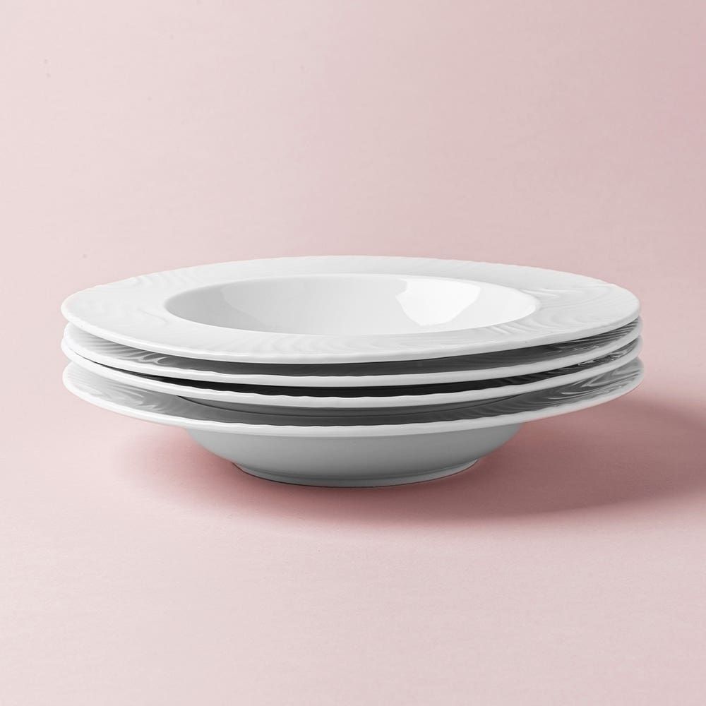 KSP A La Carte 'Windflow' Porcelain Soup- Pasta Plate