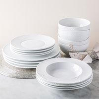 KSP A La Carte 'Windflow' Porcelain Soup- Pasta Plate