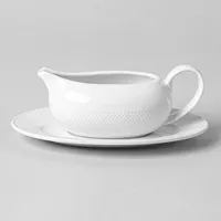 KSP A La Carte 'Diamond' Gravy Boat & Saucer - Set of 2