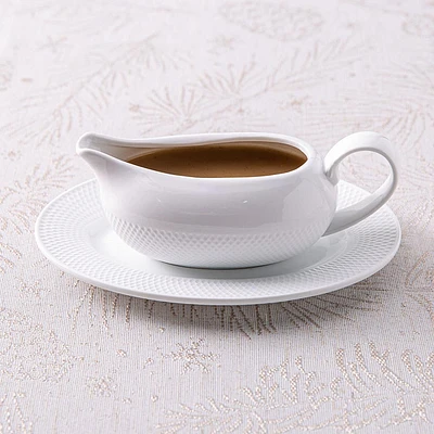 KSP A La Carte 'Diamond' Gravy Boat & Saucer - Set of 2