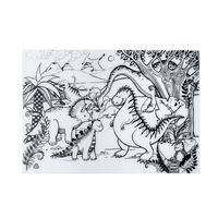 Funny Mat Colour Wash Colour 'Jurassic' Placemat (Clear)