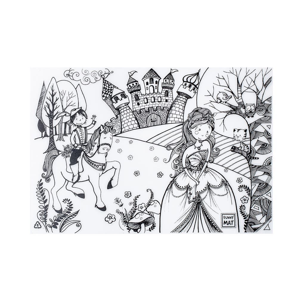 Funny Mat Colour Wash Colour 'Princess' Placemat (Clear)