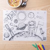 Funny Mat Colour Wash Colour 'Space Party' Placemat (Clear)