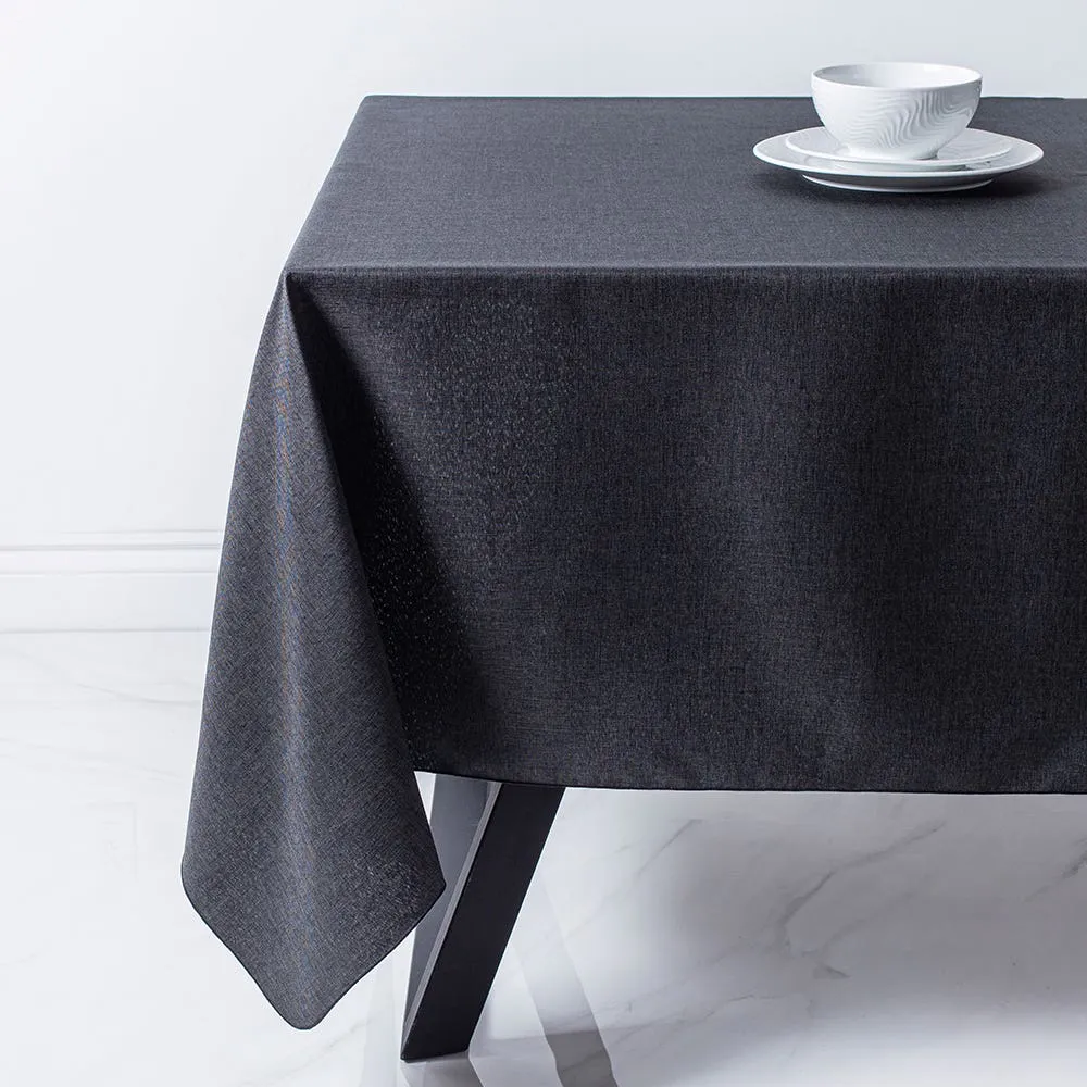 Sebastien & Groome Linen-Look Polyester Tablecloth 60"x84" (Charcoal)