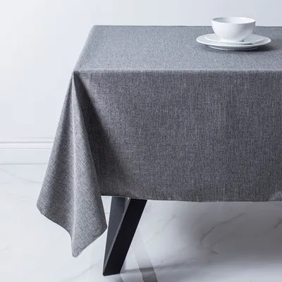 Sebastien & Groome Linen-Look Polyester Tablecloth 60"x144" (Silver)