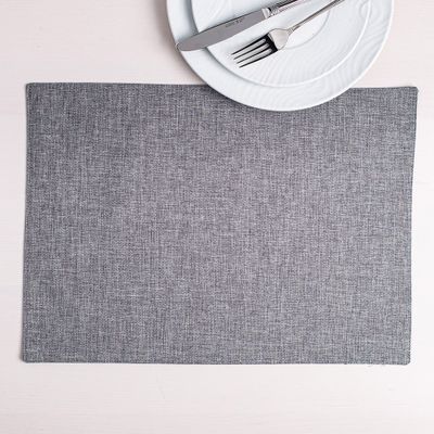 Sebastien & Groome Linen-Look Polyester Placemat (Silver)