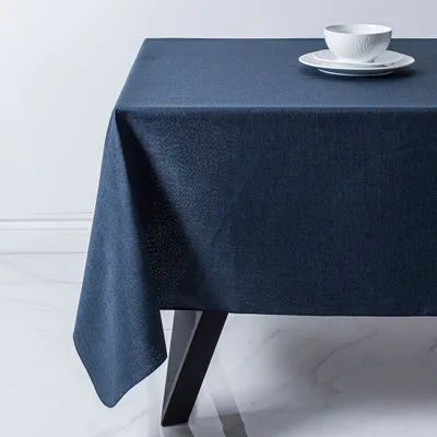 Sebastien & Groome Linen-Look Polyester Tablecloth 60"x84" (Denim)