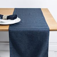 Sebastien & Groome Linen-Look Polyester Table Runner (Denim)