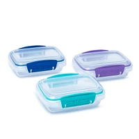 Sistema Klip It Rectangular Storage Container - S/3 (Multi Colour)