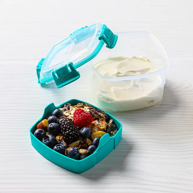 Sistema Klip It To Go Stack Lunch Container Round 965ml (Asstd