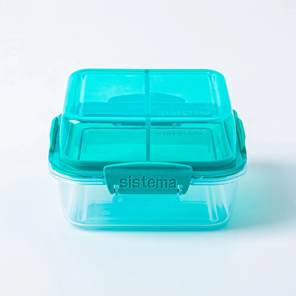 Sistema Klip It To Go Stack Lunch Container Square 1.24l