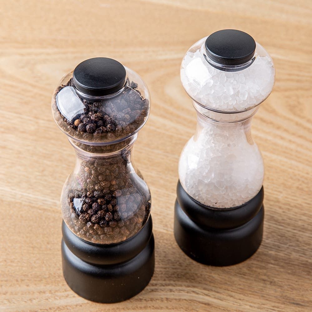 Trudeau New York Salt and  Pepper Mill - Set of 2 (Clear/Black)