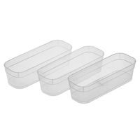 Sterilite Organize 'Narrow' Plastic Storage Tray - Set of 3 (Clear)