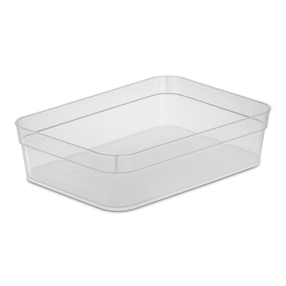 Sterilite Organize 'Large' Plastic Storage Tray - Set of 3 (Clear)