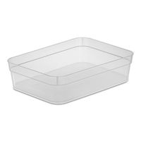 Sterilite Organize 'Large' Plastic Storage Tray - Set of 3 (Clear)