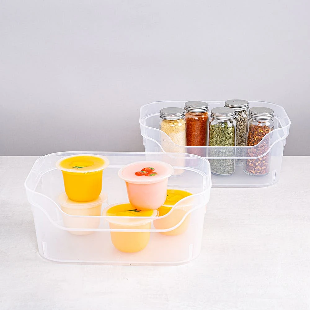 Sterilite Organize 'Small' Plastic Storage Open Bin - Set of 2 (Clear)