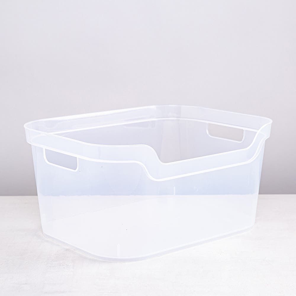 Sterilite Organize 'Large' Plastic Storage Open Bin (Clear) 14.3x11x7"