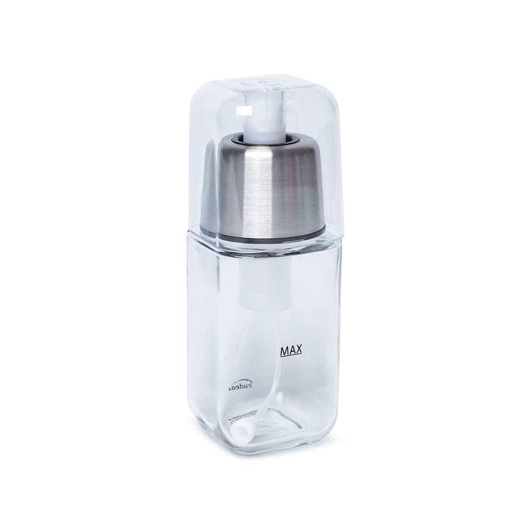 Trudeau Essence Mini Oil Spray Bottle (Clear & Stainless Steel)