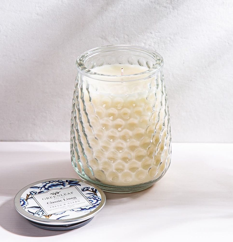 Greenleaf Gifts Signature 'Classic Linen' Glass Jar Candle 13oz