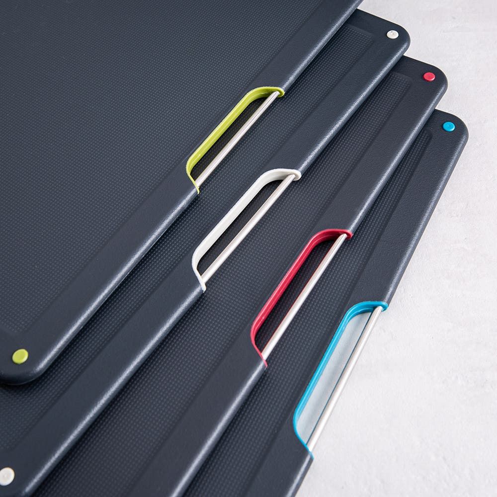 Joseph Joseph Folio Carbon Black Steel 4 Piece Chopping Board Set