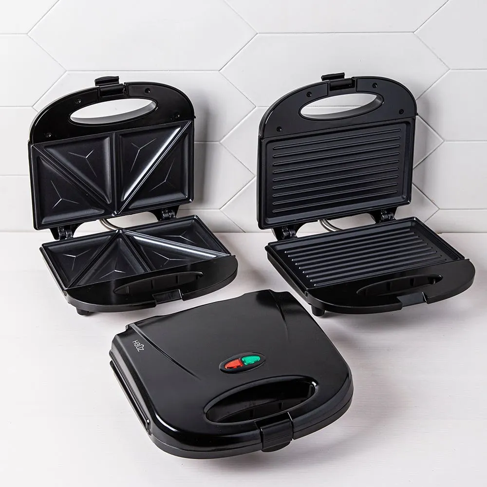 Hauz Living Non-Stick Panini Press-Grill (Black)