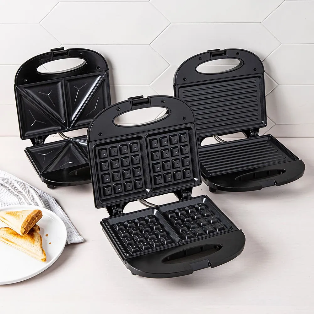 Chefman 750 W Black Portable Sandwich Maker Compact, Nonstick