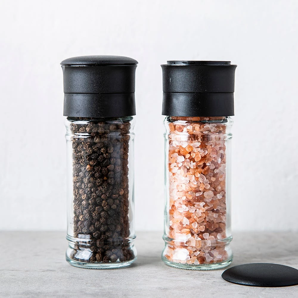 Kamenstein Glass Salt and Pepper Mill - Set of 2