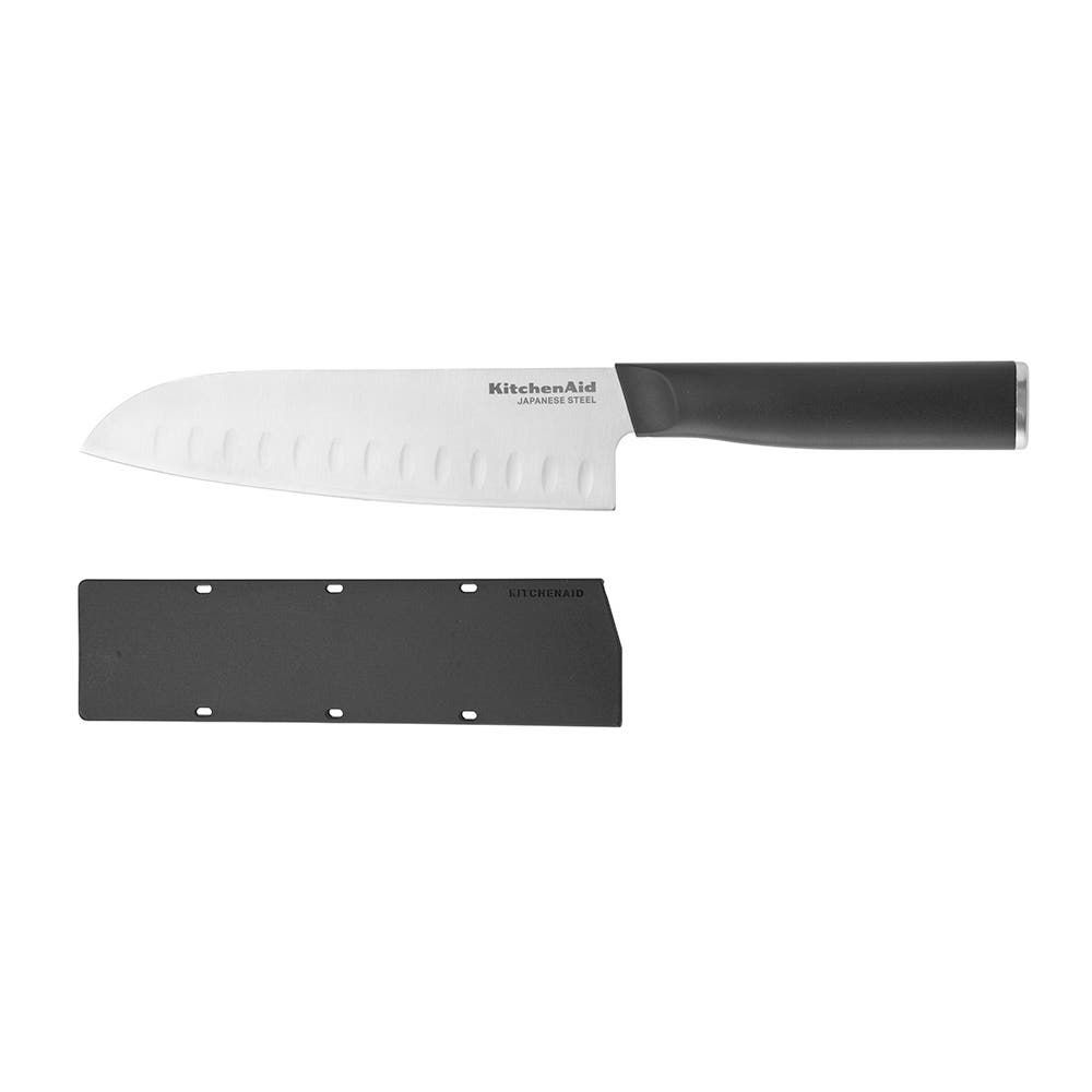 KitchenAid Classic Non-Slip Santoku Knife 7" (Black)