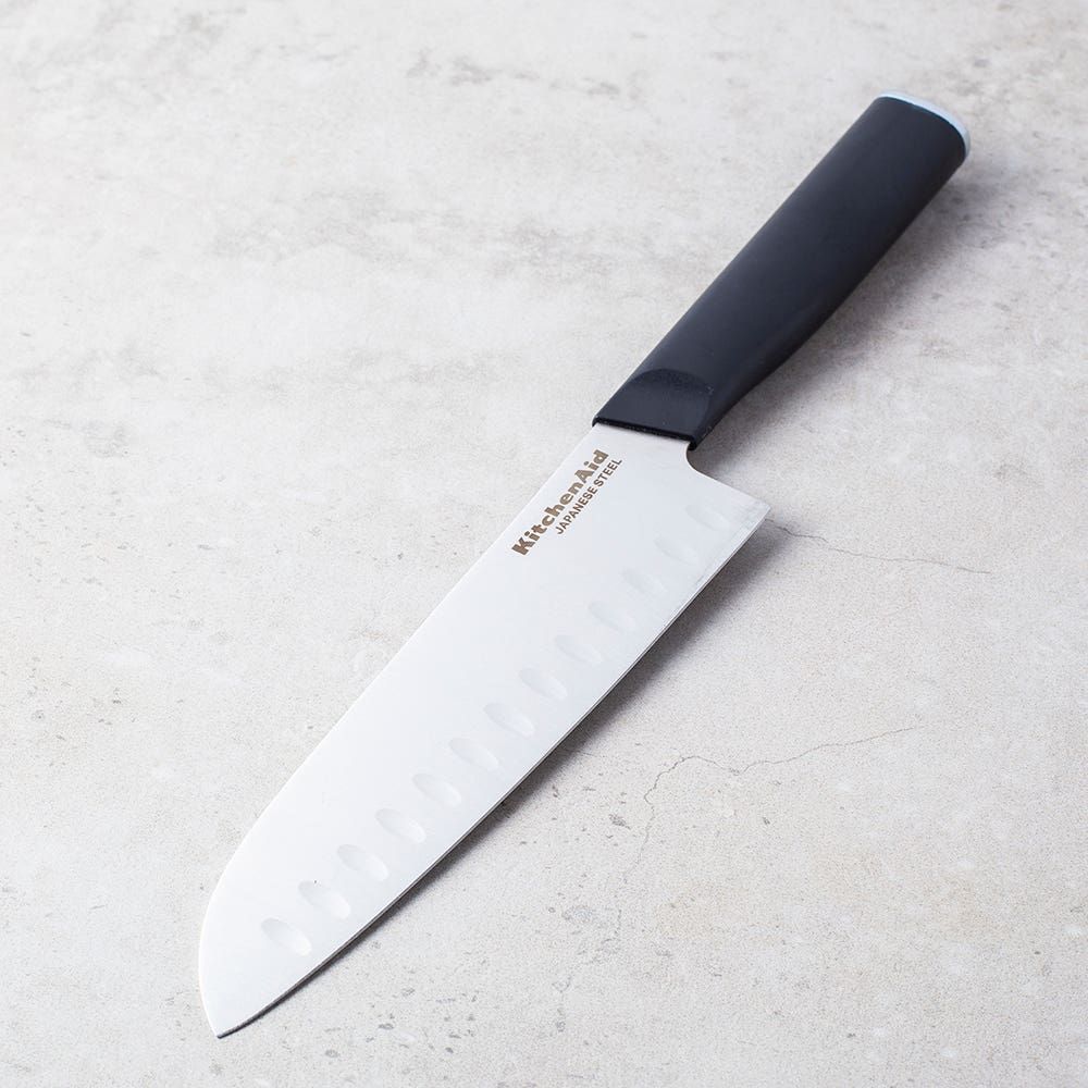 KitchenAid Classic Non-Slip Santoku Knife 7" (Black)