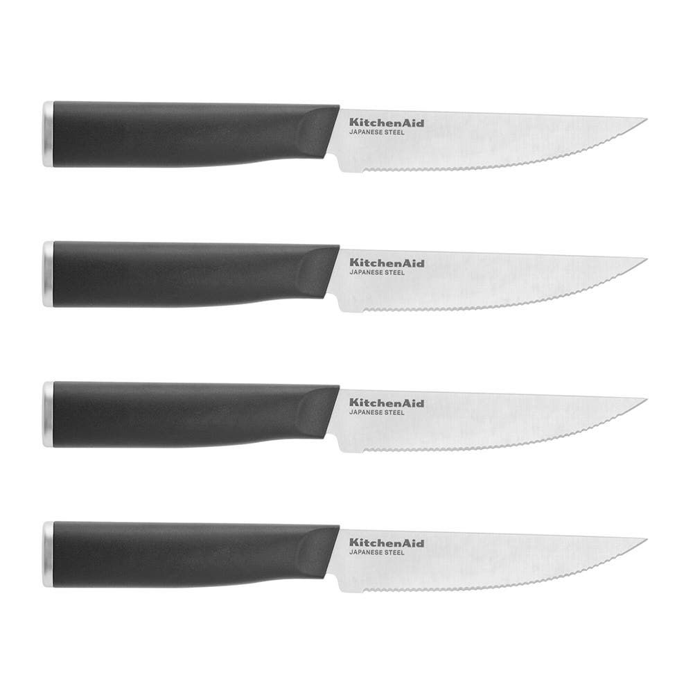 KitchenAid Classic Non-Slip Steak Knife - Set of 4 (Black)