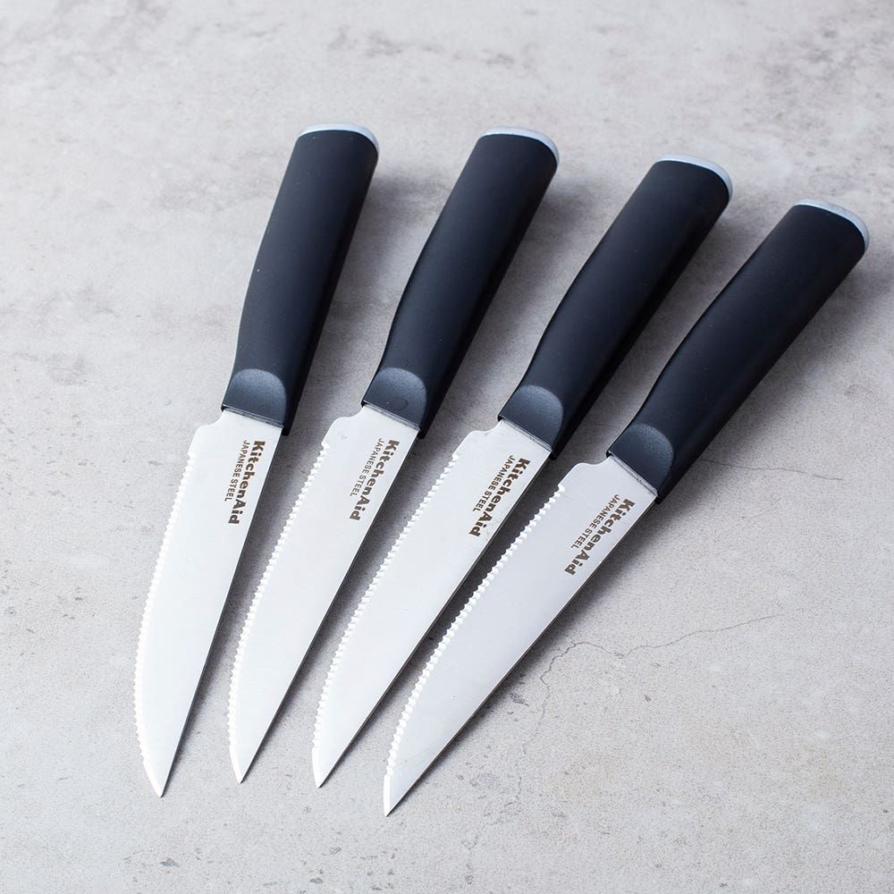 KitchenAid Classic Non-Slip Steak Knife - Set of 4 (Black)