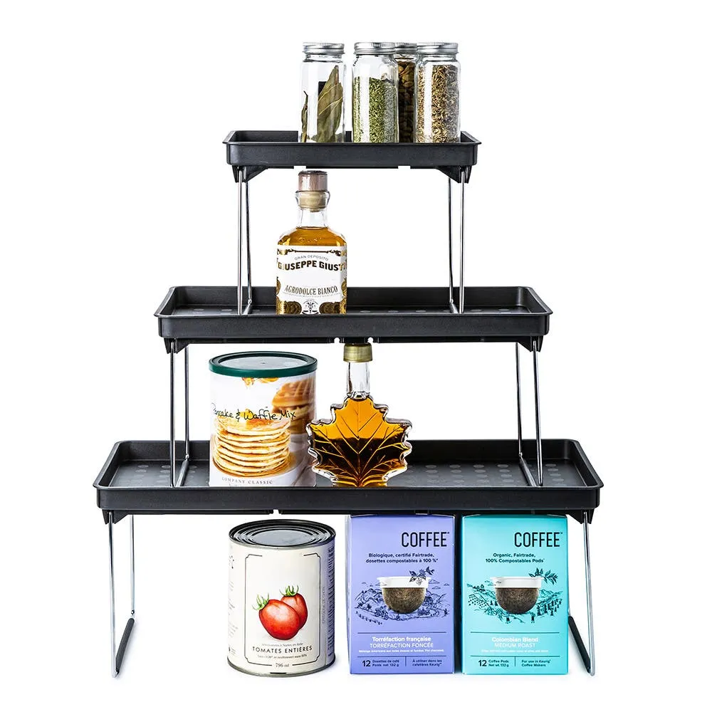 Madesmart Tidy Cabinet Stacking Shelf Large 18.4x7.6x1.5"