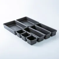 Madesmart Tidy Interlocking Bin 8-Pack (Carbon Black)