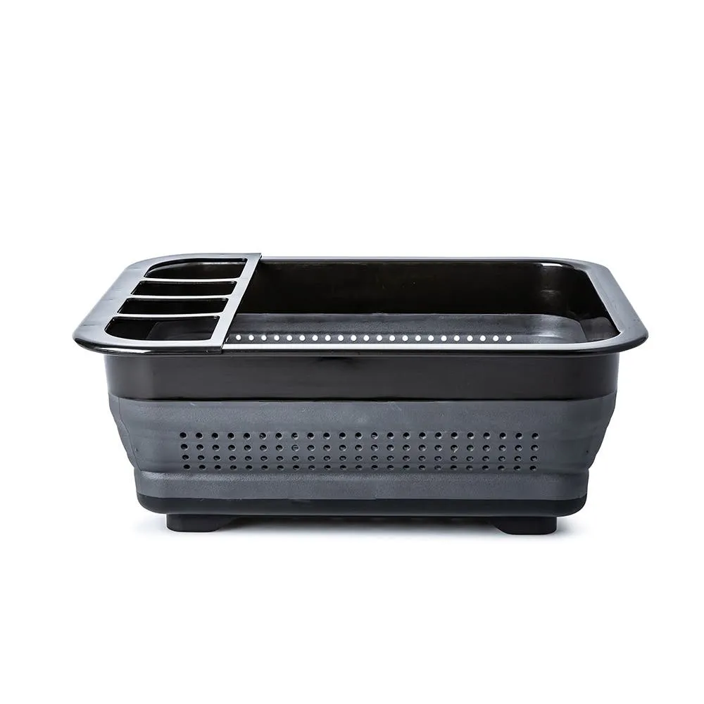 Madesmart In-Sink Organization Collapsible Dish Rack (Carbon Black)