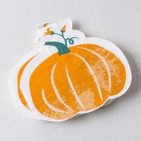 Harman 3-Ply 'Pumpkin' Paper Napkin Shaped - Set of 20 (Orange)