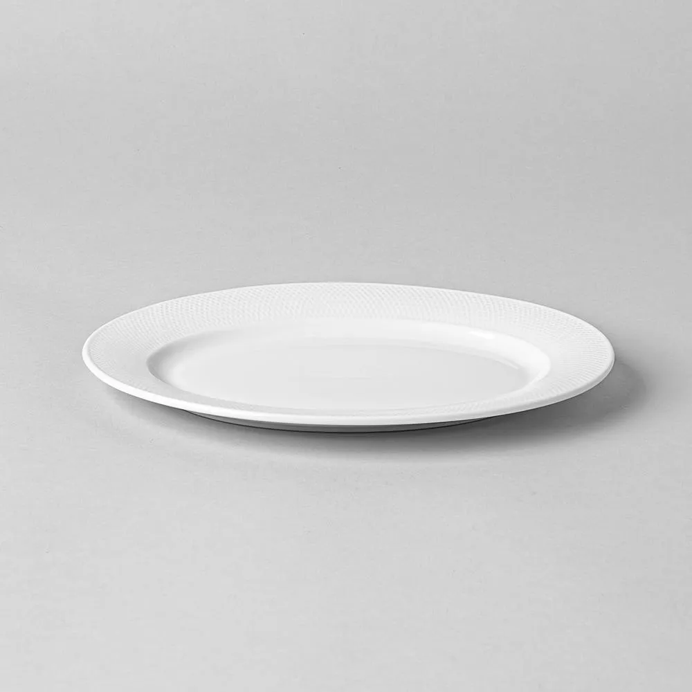 KSP A La Carte 'Diamond' Porcelain Oval Platter 10.5" (White)